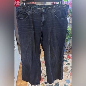 Wild Fable Low Rise Baggy Jeans Women’s 17 Black Wide Leg Y2K